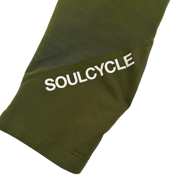 Nike Soul Cycle Olive Green & White Cropped Dri-Fit Athletic Running Leggings, S - Picture 6 of 16